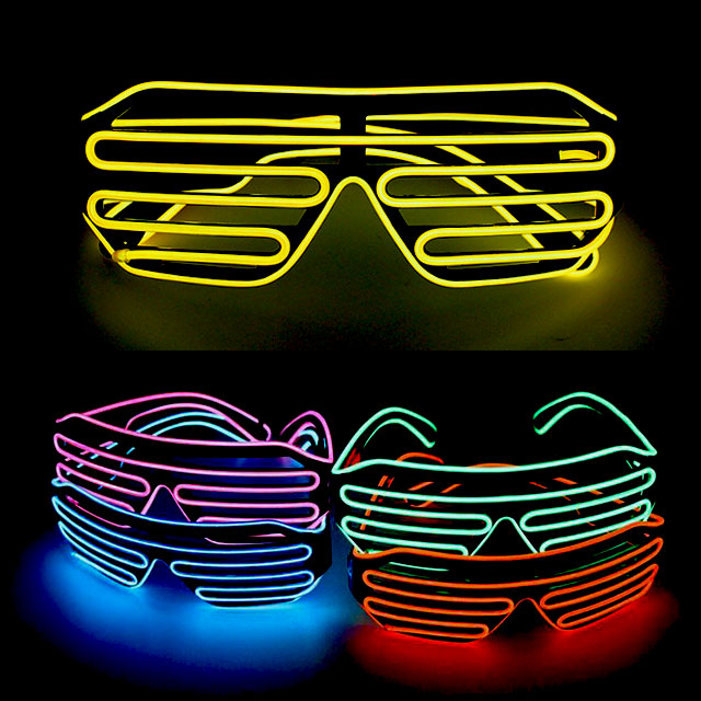 LED 선글라스 특이한 파티 힙한 클럽 남자 여자 오버사이즈 뿔테 힙한 인싸 댄스팀 소품