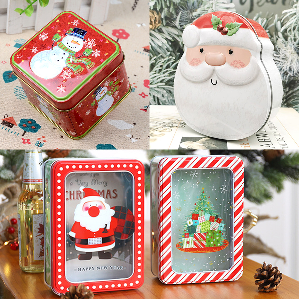 모아 크리스마스 틴케이스 선물 상자 트리 장식 소품 산타 서프라이즈 박스 성탄 꾸미기